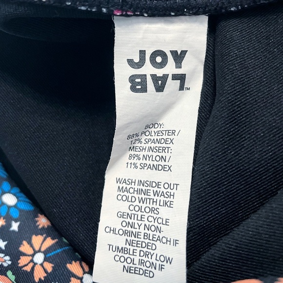 JoyLab Leggings Patchwork Floral + Geometric Print Women’s S Black/Multi Yoga - Picture 5 of 9